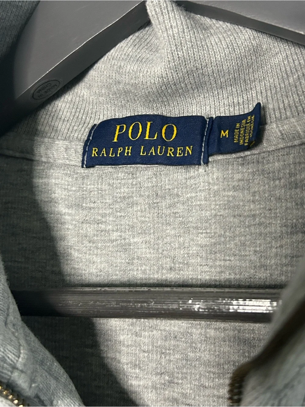 Polo Ralph Lauren Grey Quarter-Zip Pullover Medium